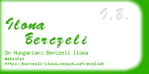 ilona berczeli business card